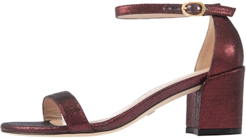 (Women) Stuart Weitzman Simple Block Heel 'Red' SIMPLELAMEVELVETCRANBERRY (Women) Stuart Weitzman Simple Block Heel 'Red' SIMPLELAMEVELVETCRANBERRY