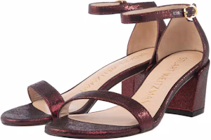 Lookbook (Women) Stuart Weitzman Simple Block Heel 'Red' SIMPLELAMEVELVETCRANBERRY