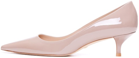 (Women) Stuart Weitzman Simple Elegance 'Pink Leather Kitten Heels' SF442STUARTKITTENPUMPPATFWN (Women) Stuart Weitzman Simple Elegance 'Pink Leather Kitten Heels' SF442STUARTKITTENPUMPPATFWN