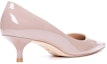 Shop (W) Stuart Weitzman Simple Elegance 'Tumit Kucing Kulit Merah Jambu' SF442STUARTKITTENPUMPPATFWN
