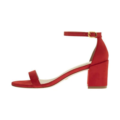 (W) Stuart Weitzman Simple Sandal 'Red Fashion Trend'