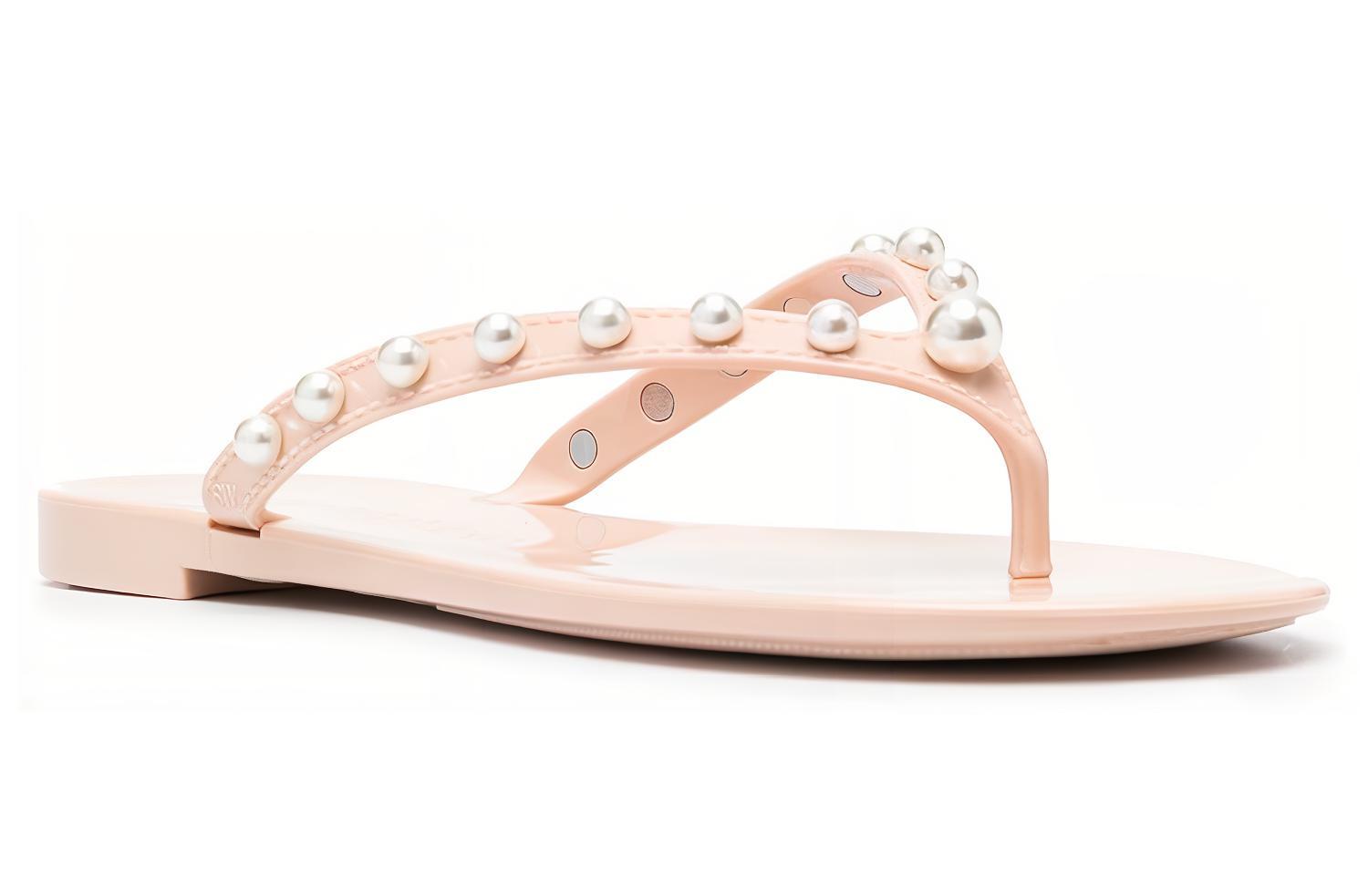 Order (W) Stuart Weitzman Slide ''Fashion Pink Zehensteg-Sandale'' GLDEJERRYFLIPFLOPSE239