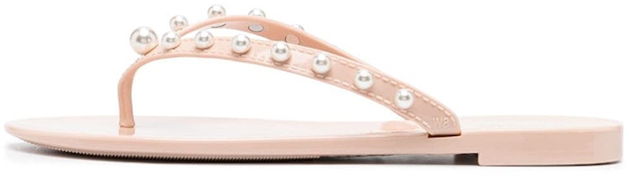 (Women) Stuart Weitzman Slide 'Fashion Pink Toe-Thong' GLDEJERRYFLIPFLOPSE239 (Women) Stuart Weitzman Slide 'Fashion Pink Toe-Thong' GLDEJERRYFLIPFLOPSE239