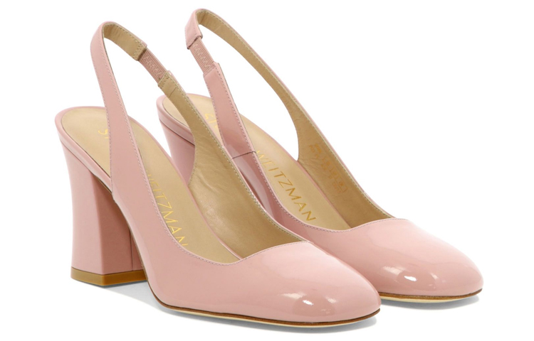 (W) Stuart Weitzman Slip-On 'Pink Leather High-Heels' 圖 3