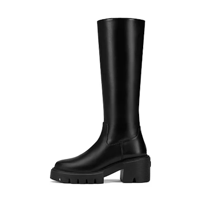 (W) Stuart Weitzman Soho Knee-High Boot 'Black Leather'