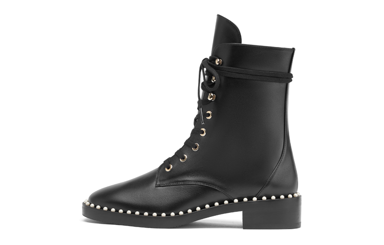 (Women) Stuart Weitzman Sondra 'Black Pearl' SONDRASMOBLK
