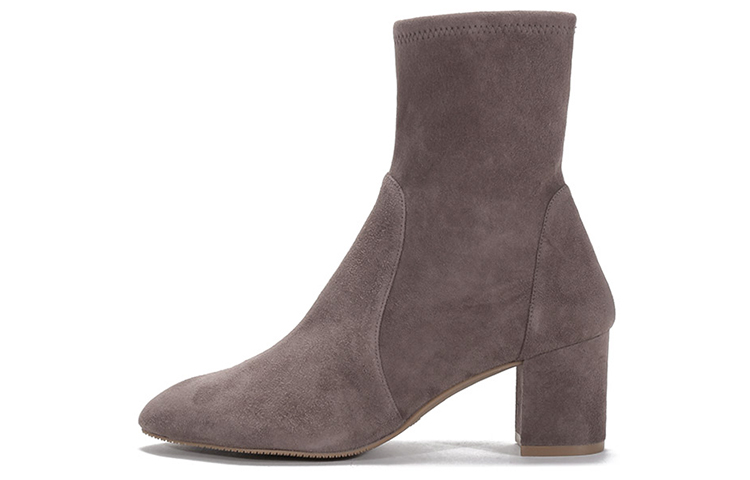 Buy (W) Stuart Weitzman Suède Blokhak Enkellaarzen ''Taupe'' YULIANA60SUSSUEDESTRTAUPE