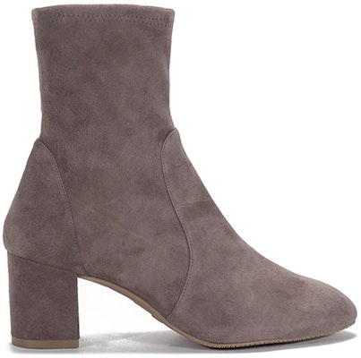 Stuart Weitzman 絨面皮粗跟短筒靴 女款 灰褐色 Order Stuart Weitzman 絨面皮粗跟短筒靴 女款 灰褐色