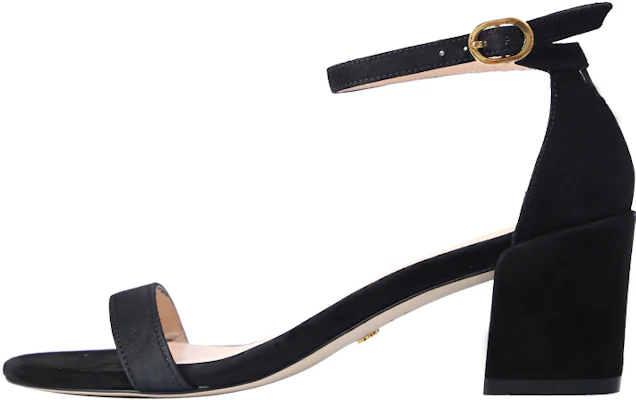 (Women) Stuart Weitzman Suede Buckle Chunky Heel Sandals 6.5cm Black S2301BLK Black Color Buy (Women) Stuart Weitzman Suede Buckle Chunky Heel Sandals 6.5cm Black S2301BLK Black Color