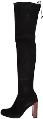 (W) 斯图尔特·韦茨曼黑色麂皮高筒时尚靴 10.5cm 高跟 CAROLYNSUEDEBLACK Black Buy (W) 斯图尔特·韦茨曼黑色麂皮高筒时尚靴 10.5cm 高跟 CAROLYNSUEDEBLACK Black