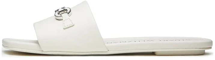 (Women) Stuart Weitzman SW Beige Slip-On Sandals - Versatile & Comfortable SW4205021-WHI (Women) Stuart Weitzman SW Beige Slip-On Sandals - Versatile & Comfortable SW4205021-WHI