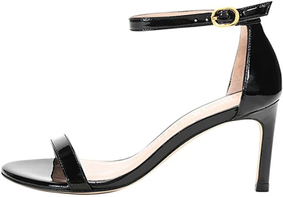 (Women) Stuart Weitzman SW Black Leather Buckle Heeled Sandals 7.5cm NUNAKEDSTRAIGHTPATPATENT Black Buy (Women) Stuart Weitzman SW Black Leather Buckle Heeled Sandals 7.5cm NUNAKEDSTRAIGHTPATPATENT Black