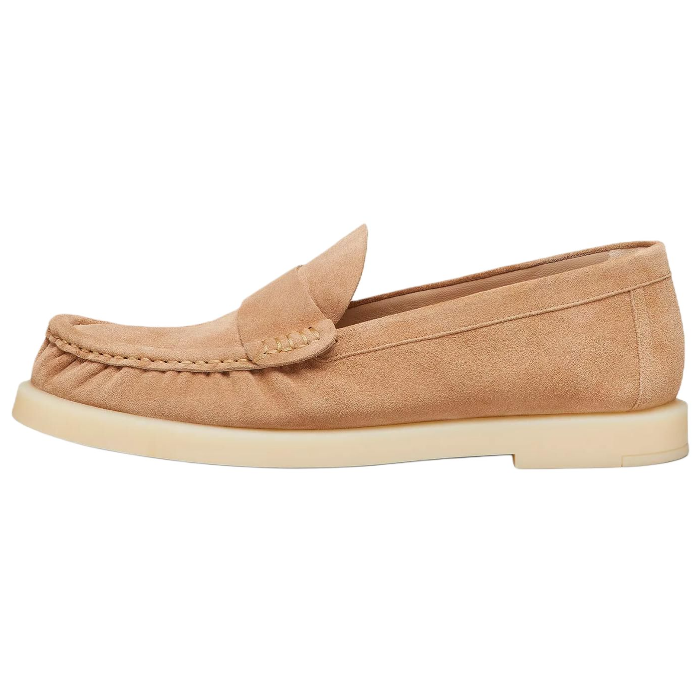 (Women) Stuart Weitzman SW Blake Suede Slip-On Loafers Women’s Light Brown SI702X9B Light Brown