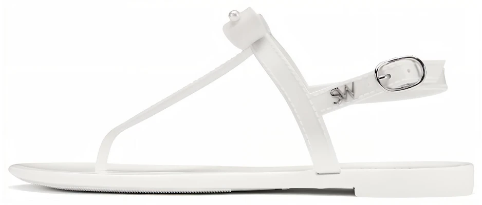 (Women) Stuart Weitzman SW Open-Toe Flat Sandals for Women - White SW2005015 White Color Buy (Women) Stuart Weitzman SW Open-Toe Flat Sandals for Women - White SW2005015 White Color