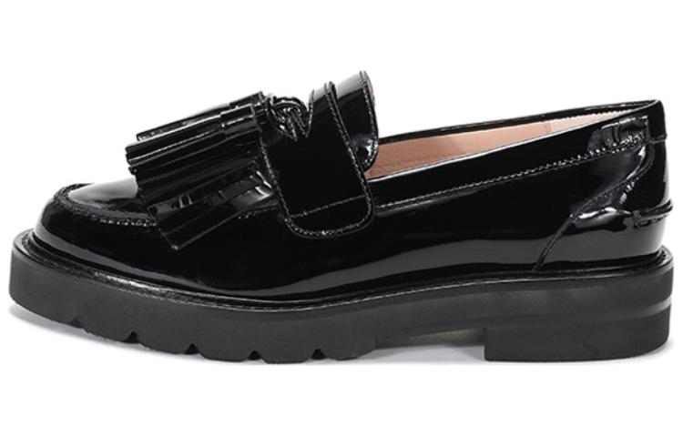 (Women) Stuart Weitzman SW Patent Leather Casual Slip-On Flats MILALIFTPATPATENT Black