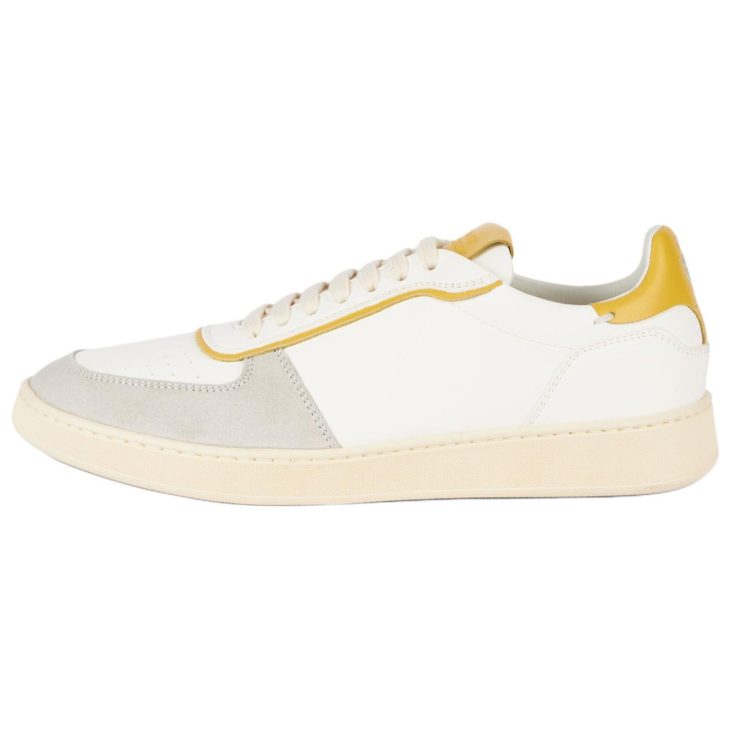 (Women) Stuart Weitzman SW White Gray Leather Low-Top Sneakers 1.5cm SI016SNPWYV White Gray