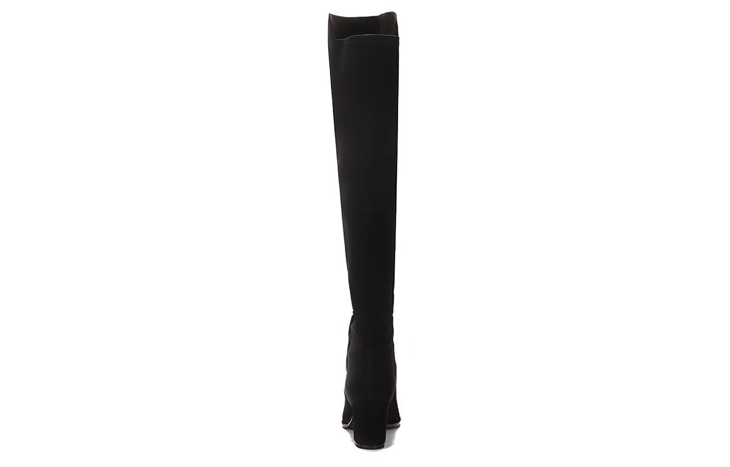 Purchase (W) Botte Cuissarde Stuart Weitzman ''Velours Noir'' HARPER60SRGSUESTRGABRDNEBLACK