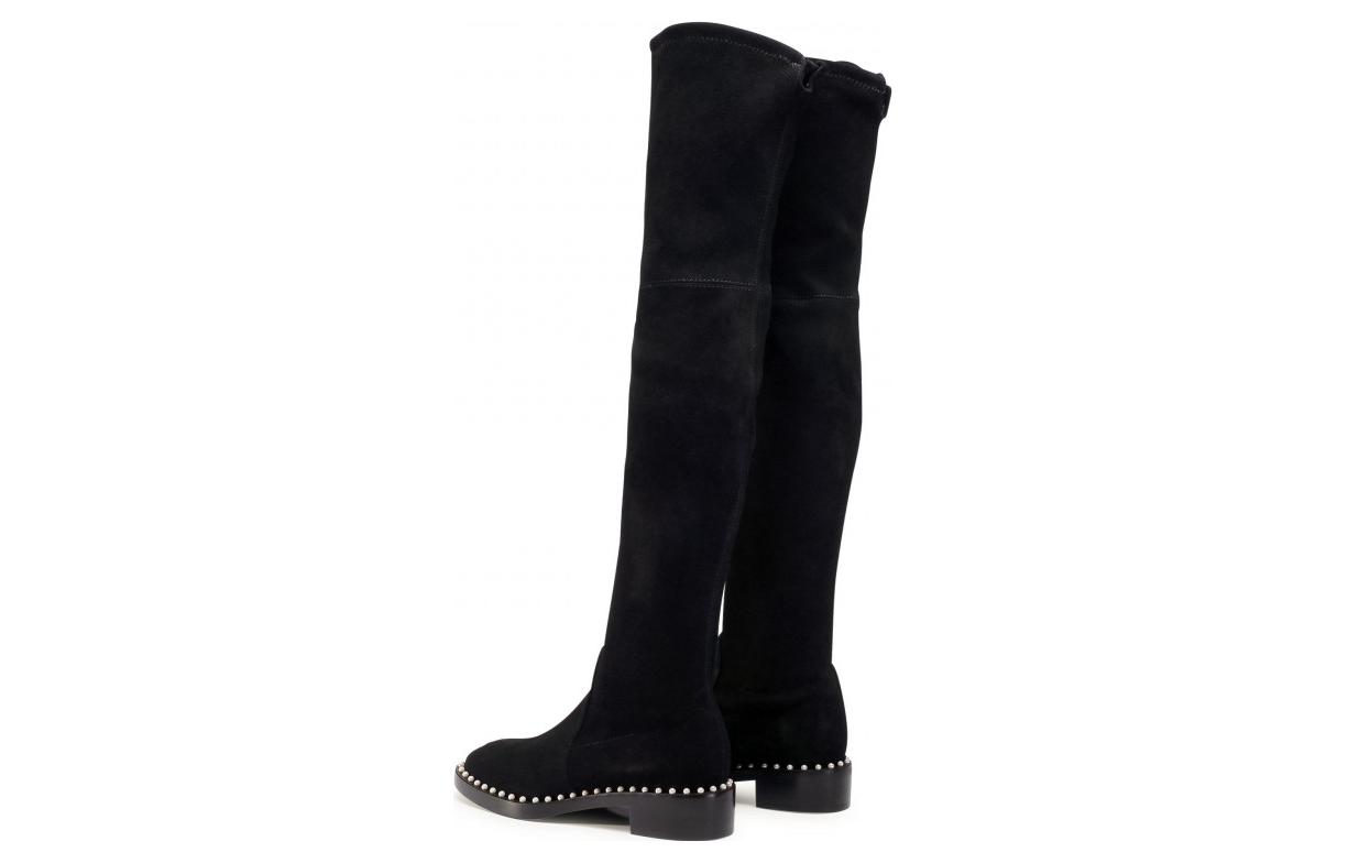 (W) Stuart Weitzman Thigh High Boots 'Black Velour' 圖 3