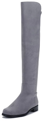 (W) Stuart Weitzman Sepatu Thigh-High "Grey Suede" Abu-abu Suede 5050SRGSUESTRGABRDNEFLANNEL Lookbook (W) Stuart Weitzman Sepatu Thigh-High "Grey Suede" Abu-abu Suede 5050SRGSUESTRGABRDNEFLANNEL