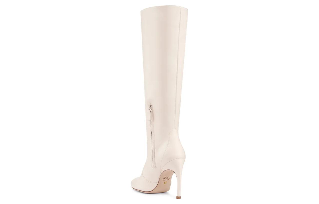 Shop (W) Stuart Weitzman But Thigh Tinggi 'Kulit Biri Putih' SW3501068-BEI