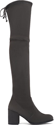 Stuart Weitzman/SW Tieland 經典圓頭絨面皮粗高跟過膝長筒靴 7cm 女款 高級灰 Order Stuart Weitzman/SW Tieland 經典圓頭絨面皮粗高跟過膝長筒靴 7cm 女款 高級灰