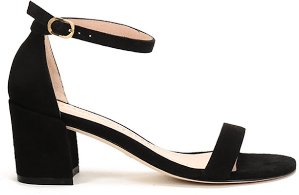 Stuart Weitzman/SW 絨面 一字帶粗跟 涼鞋 女款 黑色 Order Stuart Weitzman/SW 絨面 一字帶粗跟 涼鞋 女款 黑色