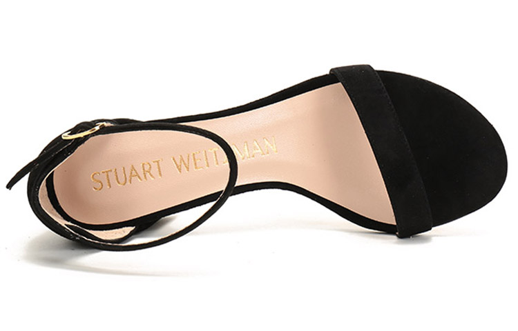Purchase (W) 스튜어트 와이츠먼 블랙 벨벳 청키 힐 샌들 SIMPLESUESUEDEBLACK