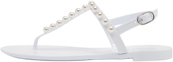 (Women) Stuart Weitzman White Comfortable Casual Flip-Flop Sandals S0822SEMWHT White Color (Women) Stuart Weitzman White Comfortable Casual Flip-Flop Sandals S0822SEMWHT White Color