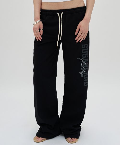 (Women) SUEDE Sugarland Black Sweatpants SDFSBO121BK