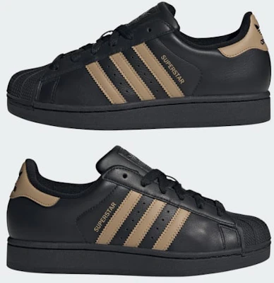 (Women) Superstar II Shoes - Classic adidas Sneakers Core Black/Cardboard/Core Black JS1340 Sizing (Women) Superstar II Shoes - Classic adidas Sneakers Core Black/Cardboard/Core Black JS1340