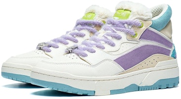 迪士尼怪獸大學 x LiNing李寧 惟吾 舒適 減震耐磨 高幫 生活休閒鞋 女款 白紫色 Lookbook 迪士尼怪獸大學 x LiNing李寧 惟吾 舒適 減震耐磨 高幫 生活休閒鞋 女款 白紫色