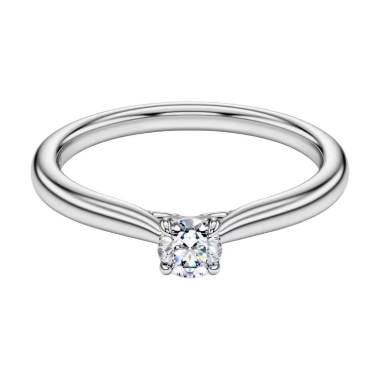 (Women) Swarovski 0.25ct Lab Diamond Square Ring in Sterling Silver for Women 5696906