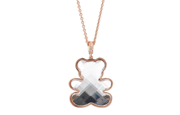 Lookbook (W) Kalung Teddy Bear 3D Swarovski Rantai Sweater Putih. 5345685