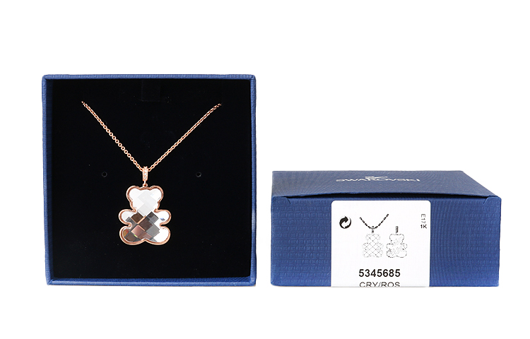 Shop (W) Kalung Teddy Bear 3D Swarovski Rantai Sweater Putih. 5345685