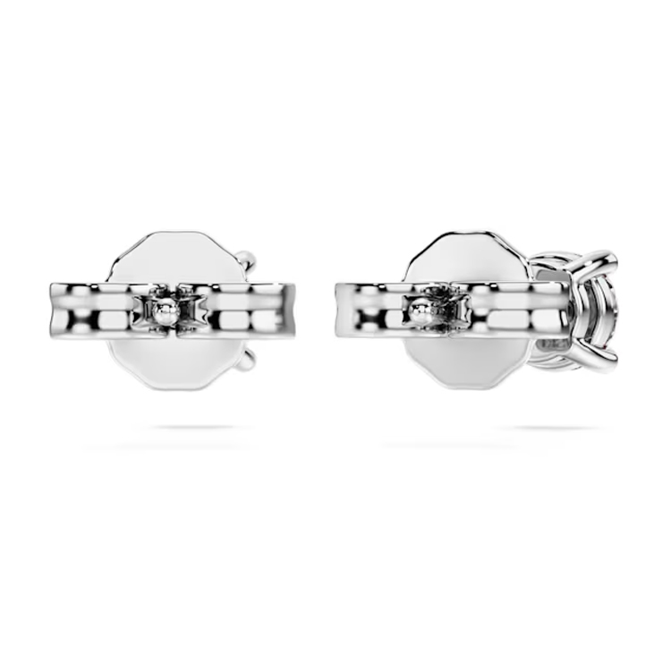 (Women) Swarovski  18K White Gold Round Silver Stud Earrings 5697780 圖 5