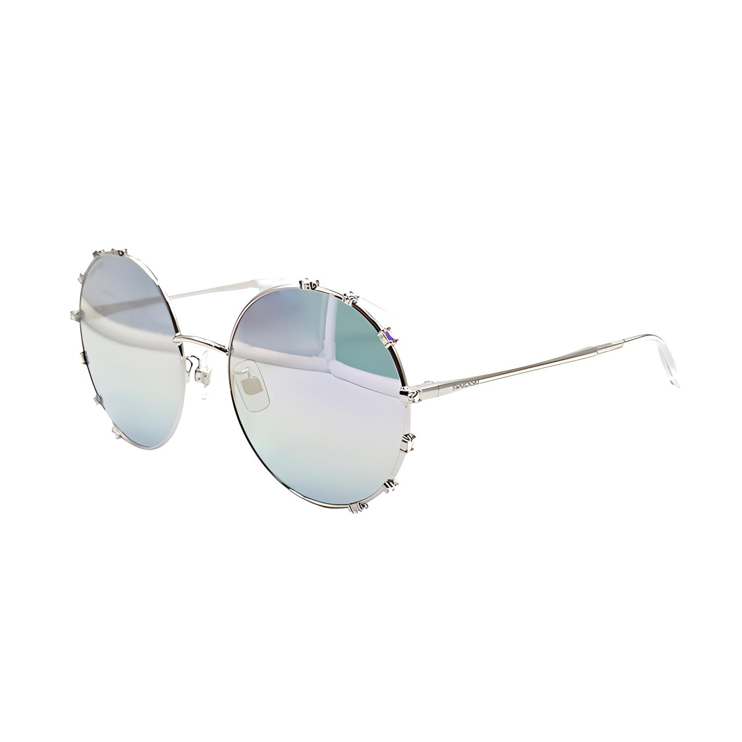 (Women) Swarovski  Alloy Round Crystal-Embellished Sunglasses SK0289-F-16Z