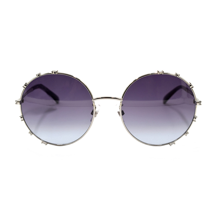 Lookbook (W) 施華洛世奇合金圓形水晶裝飾太陽眼鏡。 SK0289-F-16B