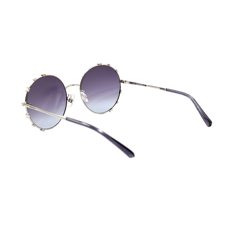 Shop (W) 施華洛世奇合金圓形水晶裝飾太陽眼鏡。 SK0289-F-16B