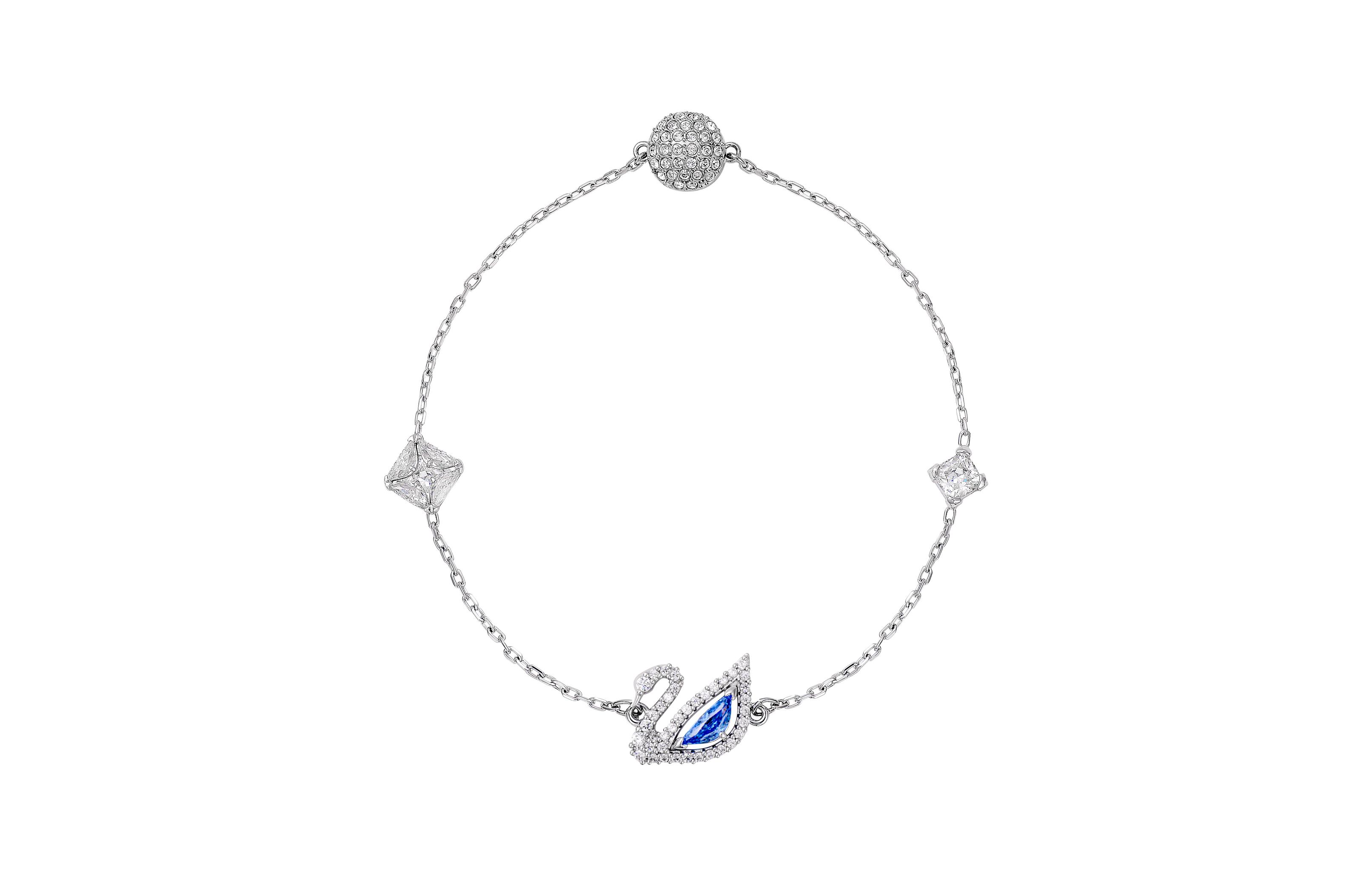 (Women) Swarovski  Blue Alloy Swan Design Elegant Bracelet. 5563465