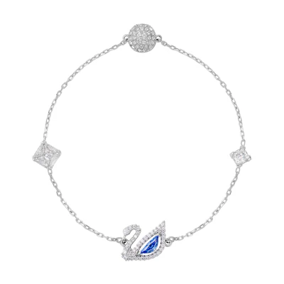 (Women) Swarovski Blue Alloy Swan Design Elegant Bracelet. 5563465