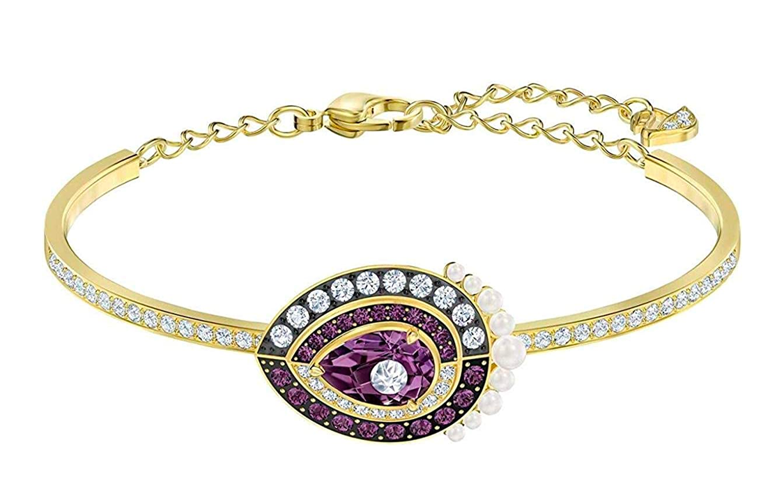 (Women) Swarovski  Elegant Gold Baroque Metal Bracelet. 5490975