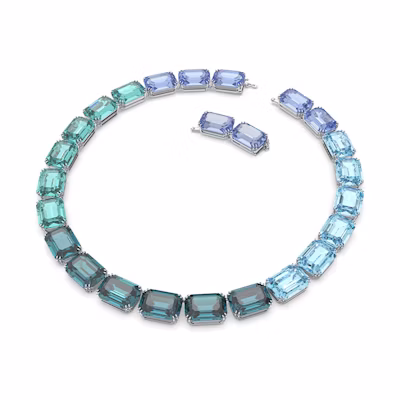 (Women) Swarovski Fashion Simple Comfortable Necklace - Blue 5630369