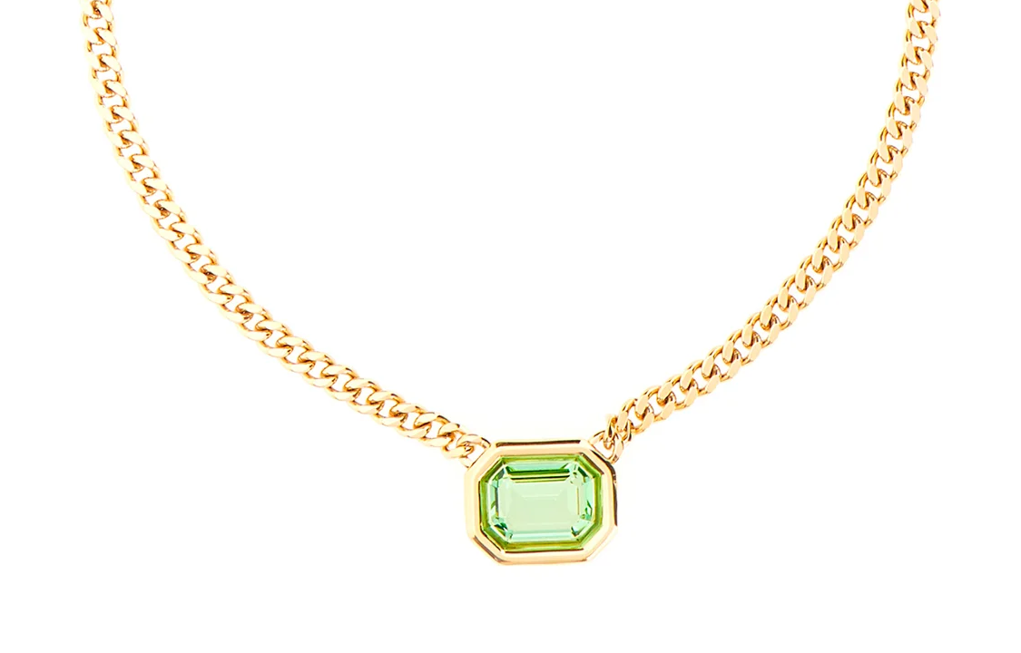 (Women) Swarovski  Gold-Plated Crystal Zirconia Chain Necklace. 5671583GREGOS