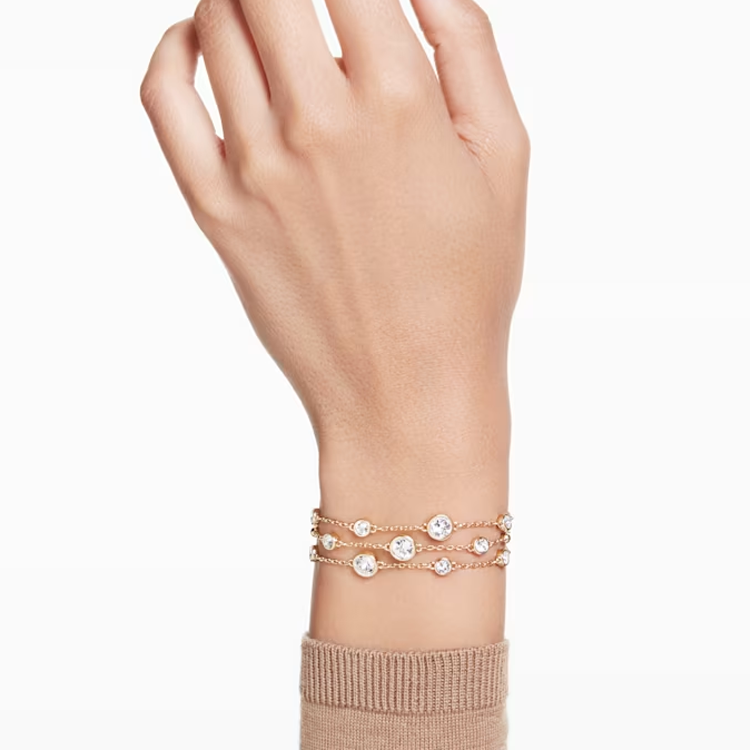 (Women) Swarovski  Gold-Plated Teardrop Crystal Bracelet in Gold. 5680095 圖 5