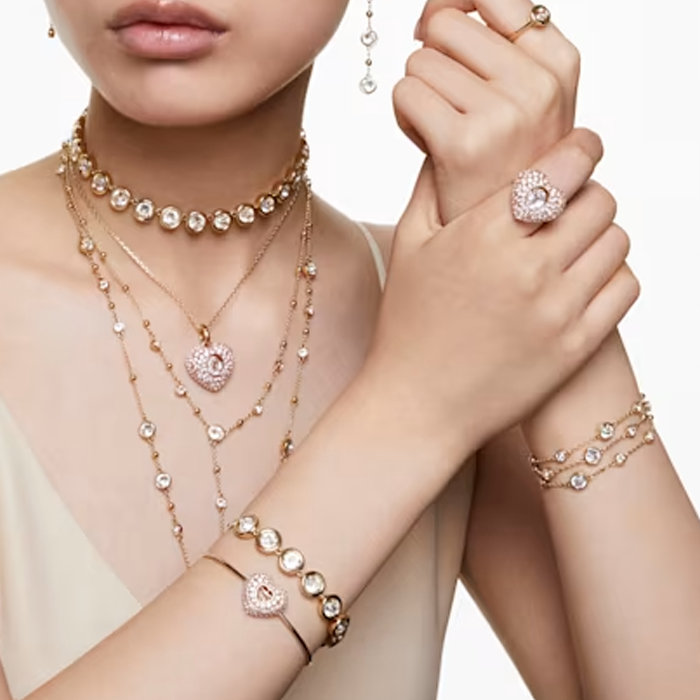 (Women) Swarovski  Gold-Plated Teardrop Crystal Bracelet in Gold. 5680095 圖 6