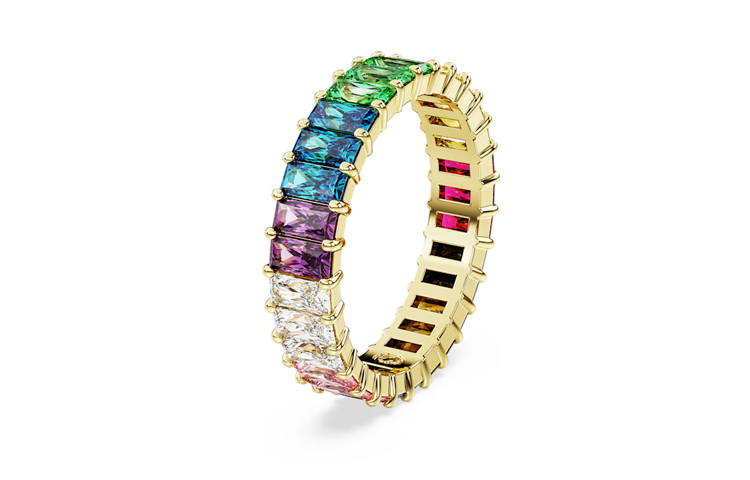 Order (W) 施華洛世奇 金鍍鋯石多彩寶石戒指 珠寶首飾 5686635