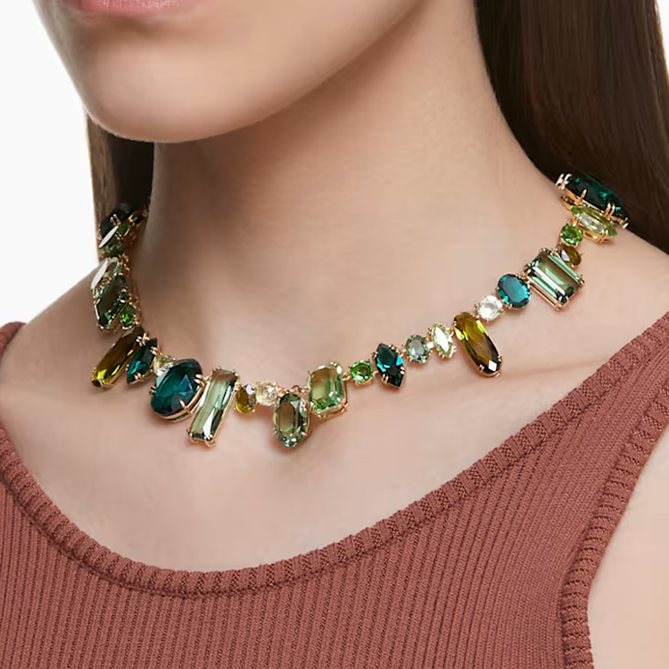 (Women) Swarovski  Gold-Tone Crystal Necklace - Elegant Jewelry Gift 5613735 圖 4