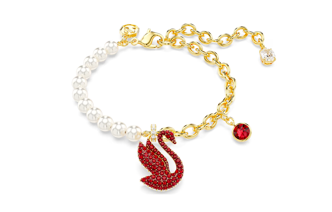 (Women) Swarovski  Gold-Tone Swan Pearl Zirconia Crystal Bracelet, Multicolor. 5677792 圖 2
