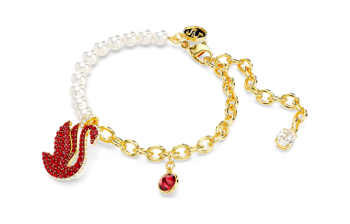 (Women) Swarovski  Gold-Tone Swan Pearl Zirconia Crystal Bracelet, Multicolor. 5677792 圖 3