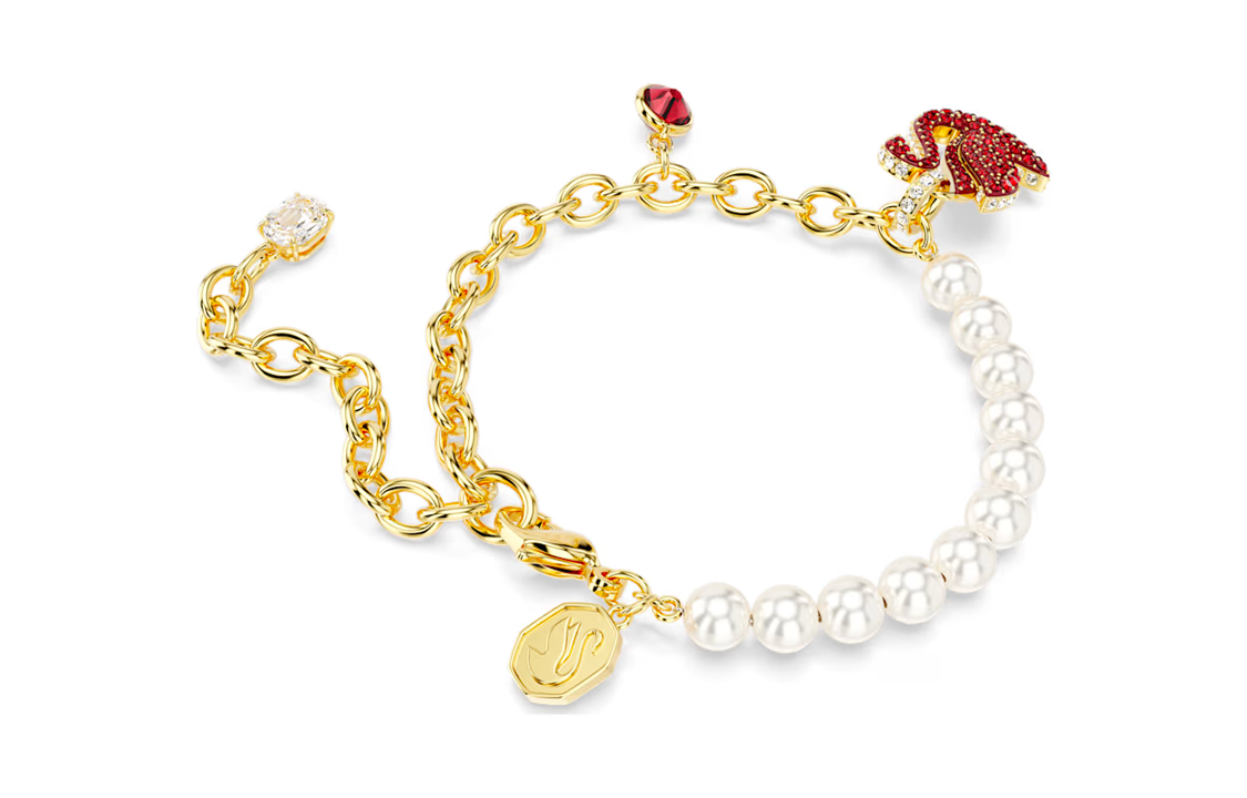 (Women) Swarovski  Gold-Tone Swan Pearl Zirconia Crystal Bracelet, Multicolor. 5677792 圖 5